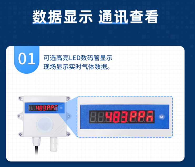 LED数码管，直接现场显示气体数据