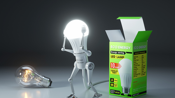 改用节能照明，减少建筑对环境影响