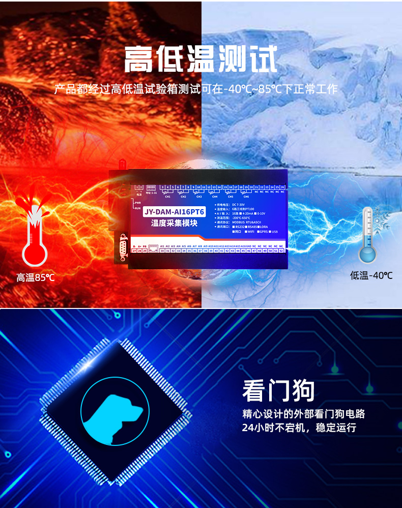 云平台 GPRS-AI16PT 温度采集？椴馐运得