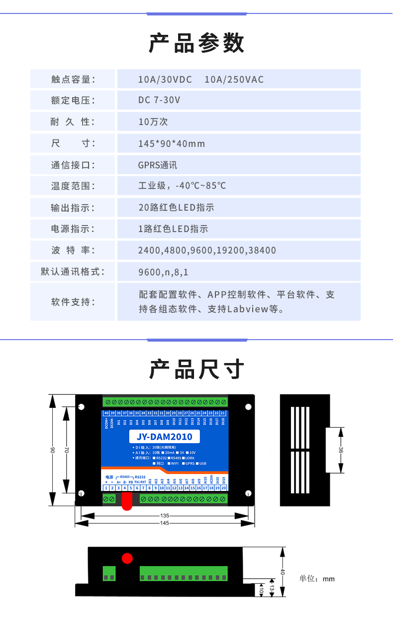云平台 GPRS-2010 远程数采控制器 产品原理