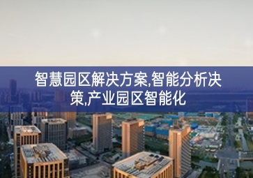 「智慧城市」智慧园区解决方案，智能分析决策，产业园区智能化